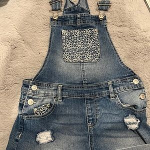 overalls with embroidered flowers